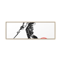Copy of Vintage Explorer Silhouette with Red Stamp Matte Canvas Framed