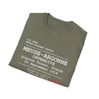 MEUSE ARGONNE OFFENSIVE | WWI | U.S. Marines | AEF Sector Series Softstyle T-Shirt (White)