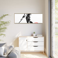 Copy of Vintage Explorer Silhouette with Red Stamp Matte Canvas Framed