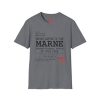 2ND BATTLE OF THE MARNE WWI | 3rd Infantry Division | Château-Thierry 1918 | AEF Sector Series Softstyle T-Shirt | ROCK OF THE MARNE