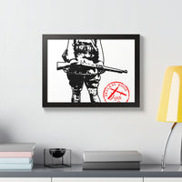 Belleau Wood 1918 Soldier Illustration Framed Poster | WWI Trench Art Print