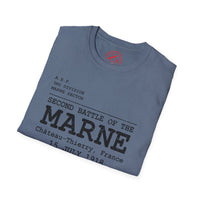 2ND BATTLE OF THE MARNE WWI | 3rd Infantry Division | Château-Thierry 1918 | AEF Sector Series Softstyle T-Shirt | ROCK OF THE MARNE