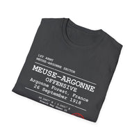 MEUSE ARGONNE OFFENSIVE | WWI | U.S. Marines | AEF Sector Series Softstyle T-Shirt (White)