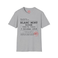 BLANC MONT RIDGE WWI | U.S. Marines | AEF Sector Series | Softstyle T-Shirt