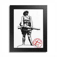 Belleau Wood 1918 Soldier Illustration Framed Poster | WWI Trench Art Print