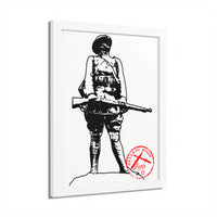 Belleau Wood 1918 Soldier Illustration Framed Poster | WWI Trench Art Print