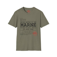 2ND BATTLE OF THE MARNE WWI | 3rd Infantry Division | Château-Thierry 1918 | AEF Sector Series Softstyle T-Shirt | ROCK OF THE MARNE