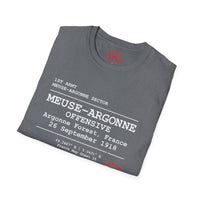MEUSE ARGONNE OFFENSIVE | WWI | U.S. Marines | AEF Sector Series Softstyle T-Shirt (White )