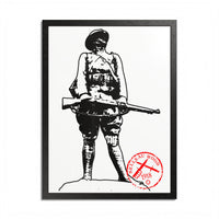 Belleau Wood 1918 Soldier Illustration Framed Poster | WWI Trench Art Print