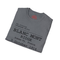 BLANC MONT RIDGE WWI | U.S. Marines | AEF Sector Series | Softstyle T-Shirt