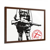 Belleau Wood 1918 Soldier Illustration Framed Poster | WWI Trench Art Print