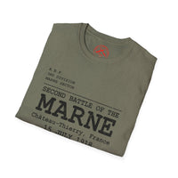 2ND BATTLE OF THE MARNE WWI | 3rd Infantry Division | Château-Thierry 1918 | AEF Sector Series Softstyle T-Shirt | ROCK OF THE MARNE