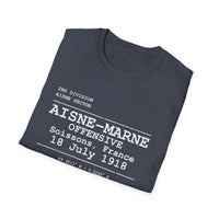 AISNE-MARNE OFFENSIVE | WWI | U.S. Marines | AEF Sector Series Softstyle T-Shirt (White)
