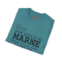 2ND BATTLE OF THE MARNE WWI | 3rd Infantry Division | Château-Thierry 1918 | AEF Sector Series Softstyle T-Shirt | ROCK OF THE MARNE
