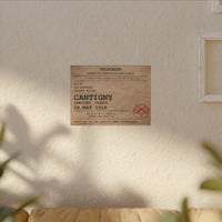 CANTIGNY |  A.E.F. Telegram Canvas | Wall Art |  Picardy Sector– 1st Division