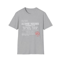AISNE-MARNE OFFENSIVE | WWI | U.S. Marines | AEF Sector Series Softstyle T-Shirt (White)