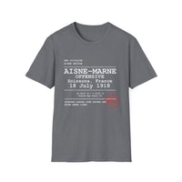 AISNE-MARNE OFFENSIVE | WWI | U.S. Marines | AEF Sector Series Softstyle T-Shirt (White)