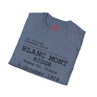 BLANC MONT RIDGE WWI | U.S. Marines | AEF Sector Series | Softstyle T-Shirt