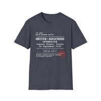MEUSE ARGONNE OFFENSIVE | WWI | U.S. Marines | AEF Sector Series Softstyle T-Shirt (White)