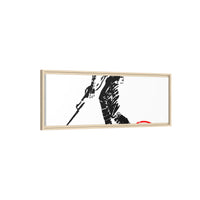 Copy of Vintage Explorer Silhouette with Red Stamp Matte Canvas Framed