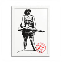 Belleau Wood 1918 Soldier Illustration Framed Poster | WWI Trench Art Print