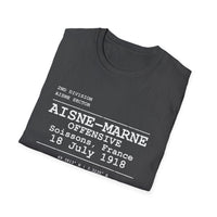 AISNE-MARNE OFFENSIVE | WWI | U.S. Marines | AEF Sector Series Softstyle T-Shirt (White)