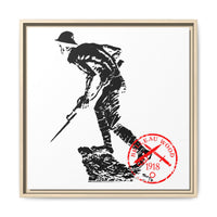 Iron Mike-Belleau Wood Monument |Matte Canvas | Framed