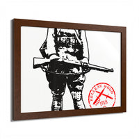 Belleau Wood 1918 Soldier Illustration Framed Poster | WWI Trench Art Print