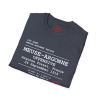 MEUSE ARGONNE OFFENSIVE | WWI | U.S. Marines | AEF Sector Series Softstyle T-Shirt (White )
