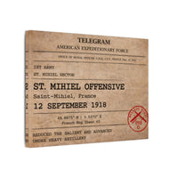 Meuse Argonne  | Argonne Forest | A.E.F. Telegram | Canvas | Wall Art