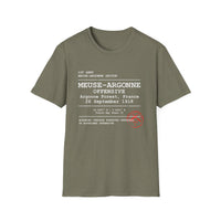 MEUSE ARGONNE OFFENSIVE | WWI | U.S. Marines | AEF Sector Series Softstyle T-Shirt (White)