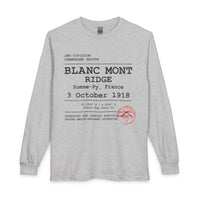 Battle of Blanc Mont | Blanc Mont Ridge |  Long Sleeve Tee | WWI |2nd Army