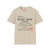 BLANC MONT RIDGE WWI | U.S. Marines | AEF Sector Series | Softstyle T-Shirt