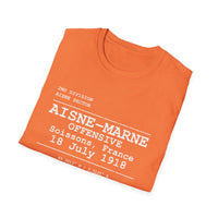 AISNE-MARNE OFFENSIVE | WWI | U.S. Marines | AEF Sector Series Softstyle T-Shirt (White)