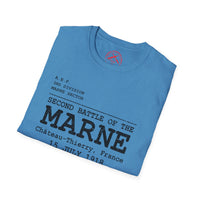 2ND BATTLE OF THE MARNE WWI | 3rd Infantry Division | Château-Thierry 1918 | AEF Sector Series Softstyle T-Shirt | ROCK OF THE MARNE