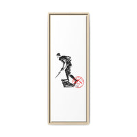 Copy of Vintage Explorer Silhouette with Red Stamp Matte Canvas Framed