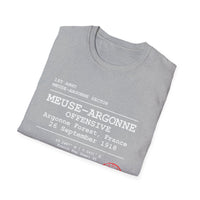MEUSE ARGONNE OFFENSIVE | WWI | U.S. Marines | AEF Sector Series Softstyle T-Shirt (White)