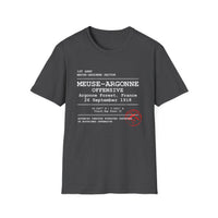 MEUSE ARGONNE OFFENSIVE | WWI | U.S. Marines | AEF Sector Series Softstyle T-Shirt (White)