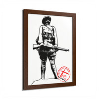 Belleau Wood 1918 Soldier Illustration Framed Poster | WWI Trench Art Print