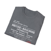 MEUSE ARGONNE OFFENSIVE | WWI | U.S. Marines | AEF Sector Series Softstyle T-Shirt (White)