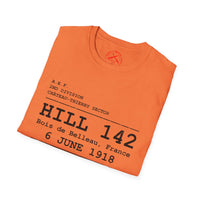 Hill 142 WWI | U.S. Marines | Château-Thierry 1918 | AEF Sector Series Softstyle T-Shirt | Bois de Belleau 6 June 1918