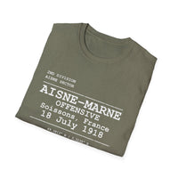 AISNE-MARNE OFFENSIVE | WWI | U.S. Marines | AEF Sector Series Softstyle T-Shirt (White)