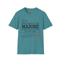 2ND BATTLE OF THE MARNE WWI | 3rd Infantry Division | Château-Thierry 1918 | AEF Sector Series Softstyle T-Shirt | ROCK OF THE MARNE