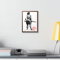 Belleau Wood 1918 Soldier Illustration Framed Poster | WWI Trench Art Print