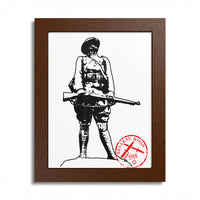 Belleau Wood 1918 Soldier Illustration Framed Poster | WWI Trench Art Print