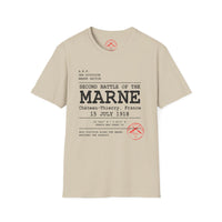 2ND BATTLE OF THE MARNE WWI | 3rd Infantry Division | Château-Thierry 1918 | AEF Sector Series Softstyle T-Shirt | ROCK OF THE MARNE