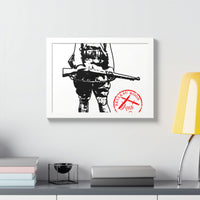 Belleau Wood 1918 Soldier Illustration Framed Poster | WWI Trench Art Print