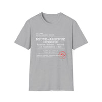 MEUSE ARGONNE OFFENSIVE | WWI | U.S. Marines | AEF Sector Series Softstyle T-Shirt (White)