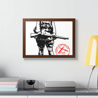 Belleau Wood 1918 Soldier Illustration Framed Poster | WWI Trench Art Print